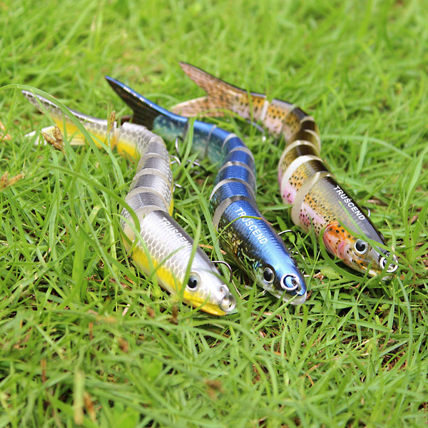 Colorful Multi-jointed Swimbaits - Slow Sinking Bionic Swimming Lures (Set of 3)