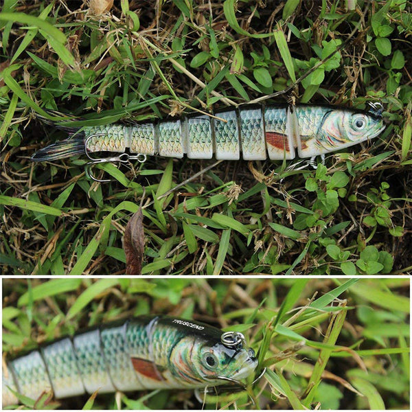 Natural Look Multi-jointed Swimbaits - Slow Sinking Bionic Swimming Lures (Set of 3)