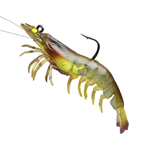 Pre-Rigged Crayfish Shrimp Soft Lures with VMC Hook - Realistic Trout Bait (Set of 6)
