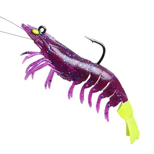 Pre-Rigged Crayfish Shrimp Soft Lures with VMC Hook - Realistic Trout Bait (Set of 6)