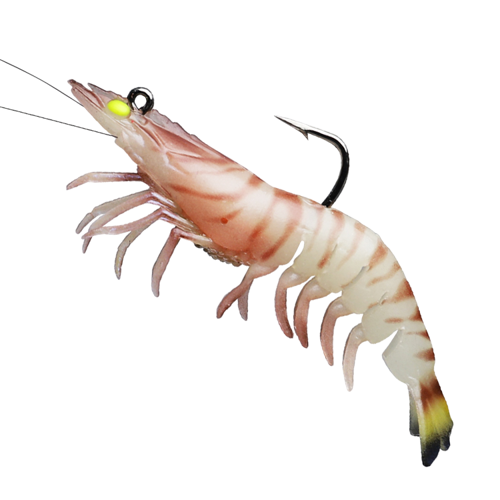 Pre-Rigged Crayfish Shrimp Soft Lures with VMC Hook - Realistic Trout Bait (Set of 6)