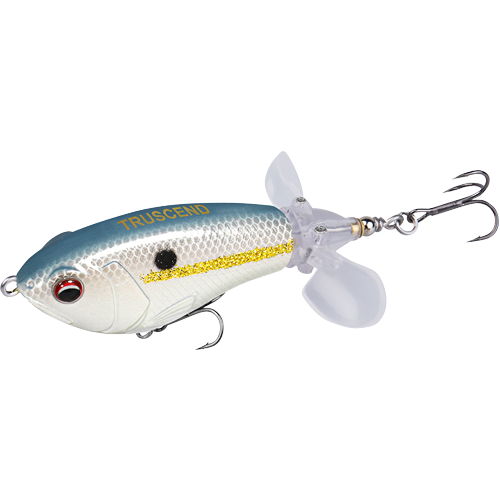 Plopper Fishing Lure with Propeller Tail - Hard Lure With BKK Hooks (Set of 3)
